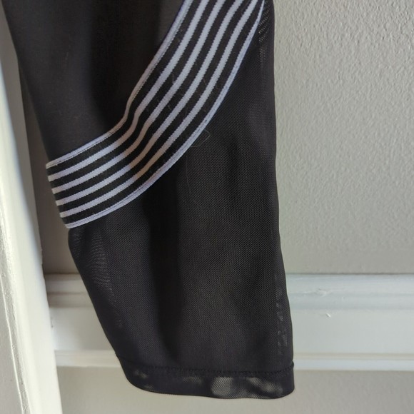 Nanette Lepore Women's Small Black Workout Pants Stretchy with White/ Cut outs - Picture 5 of 8